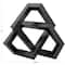 13.5" Iron Geometric Abstract Shaped Sculpture Décor